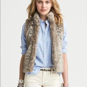 Banana Republic fur vest